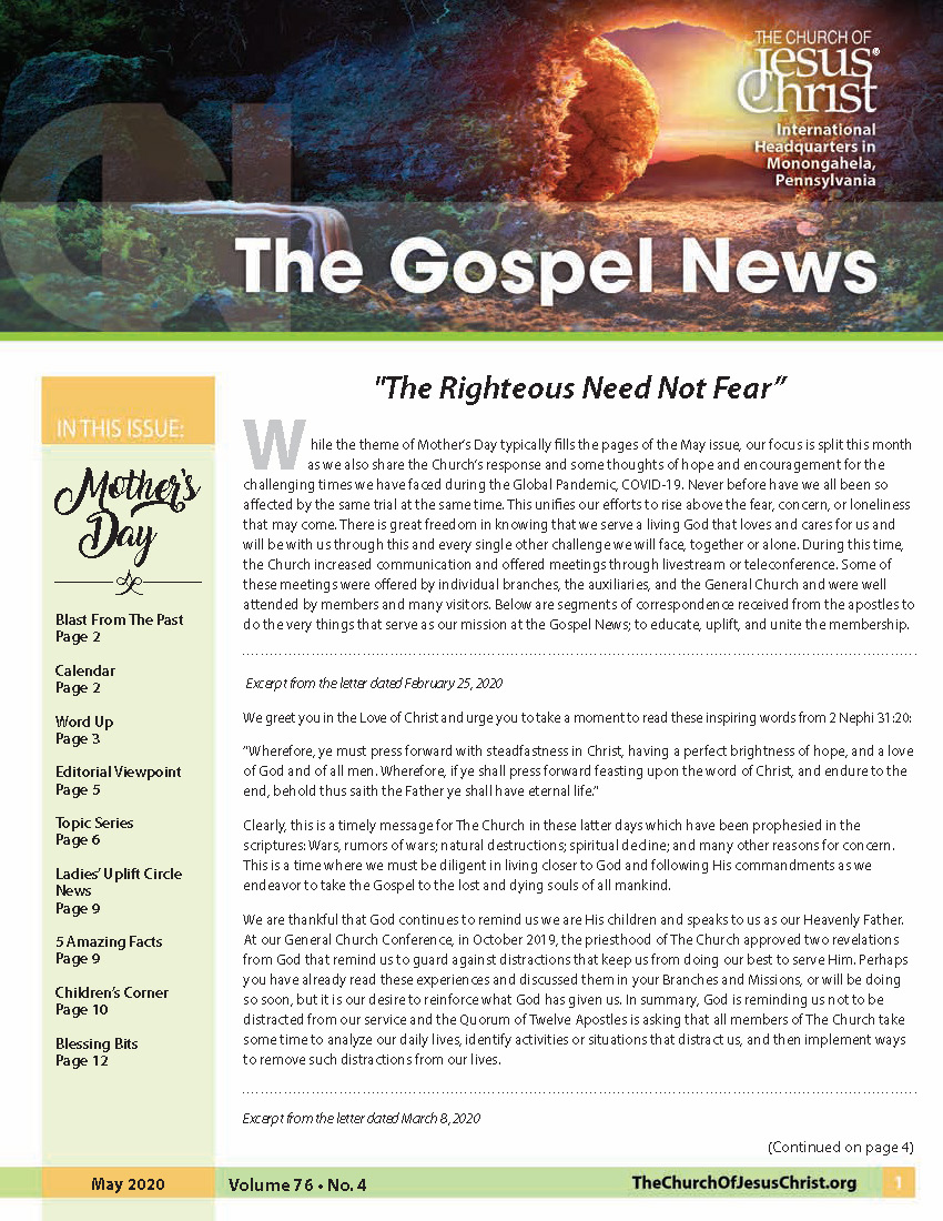 January 2020 newsletter cover