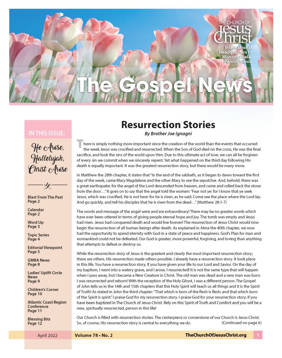 April Gospel News Cover