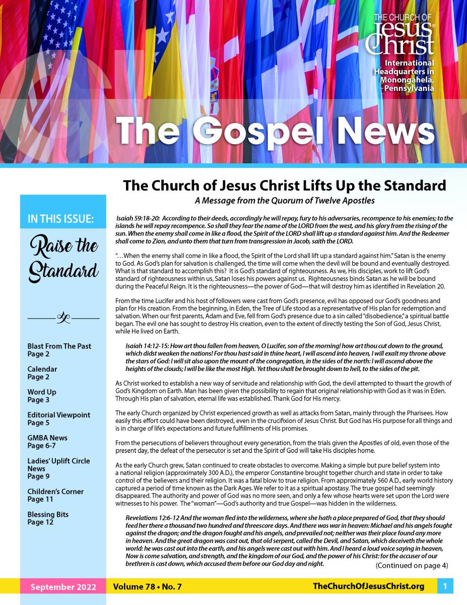 Gospel News Cover September 2022