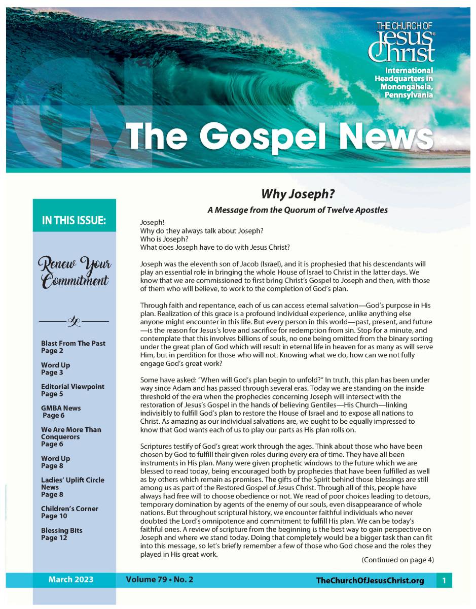 Gospel News March 2023 Cover