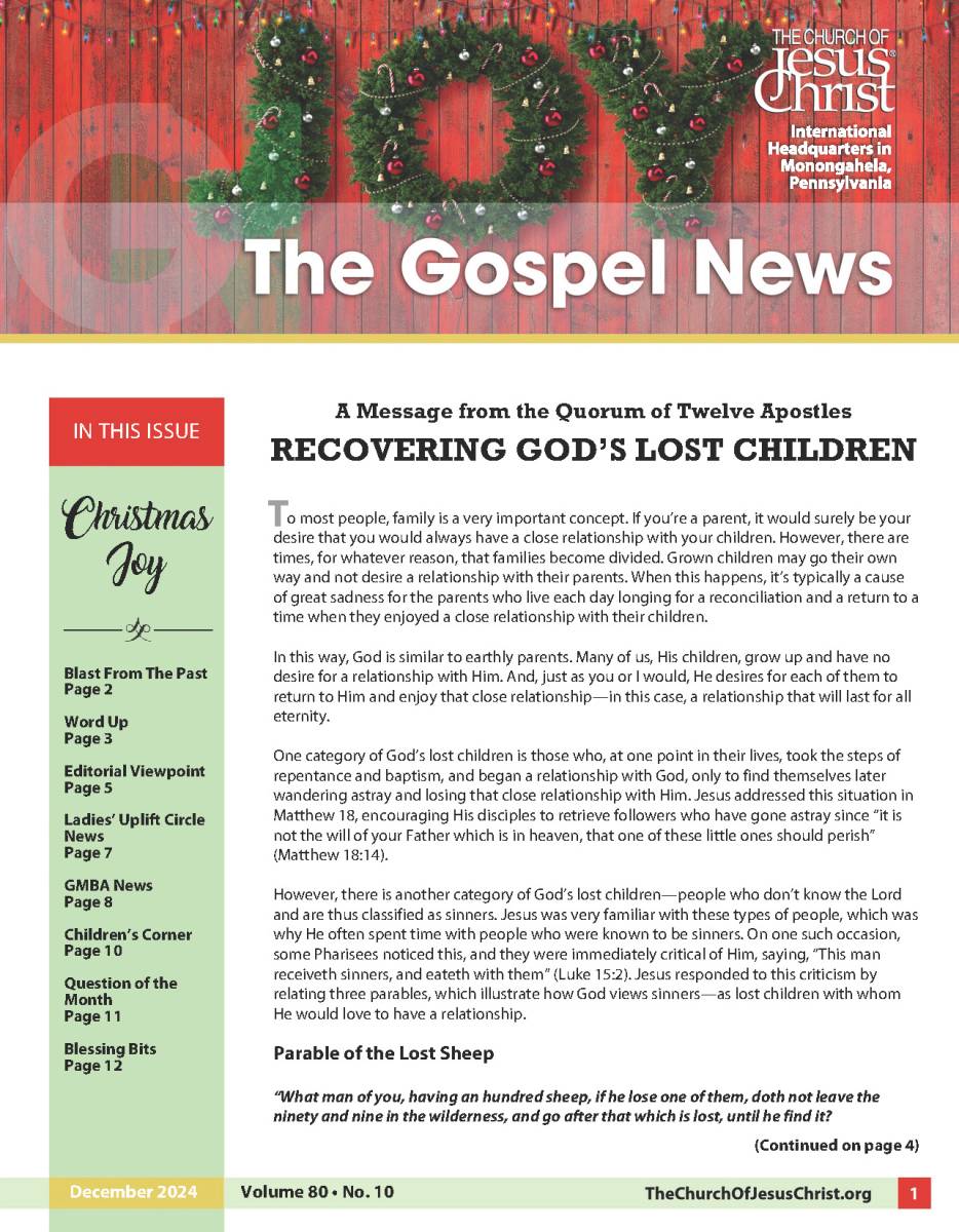 Gospel News December 2024 Cover