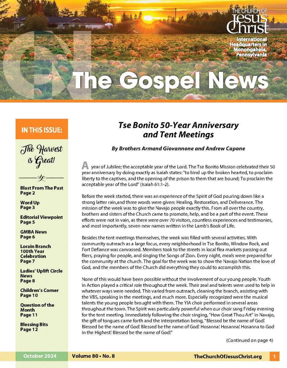 October 2024 Gospel News