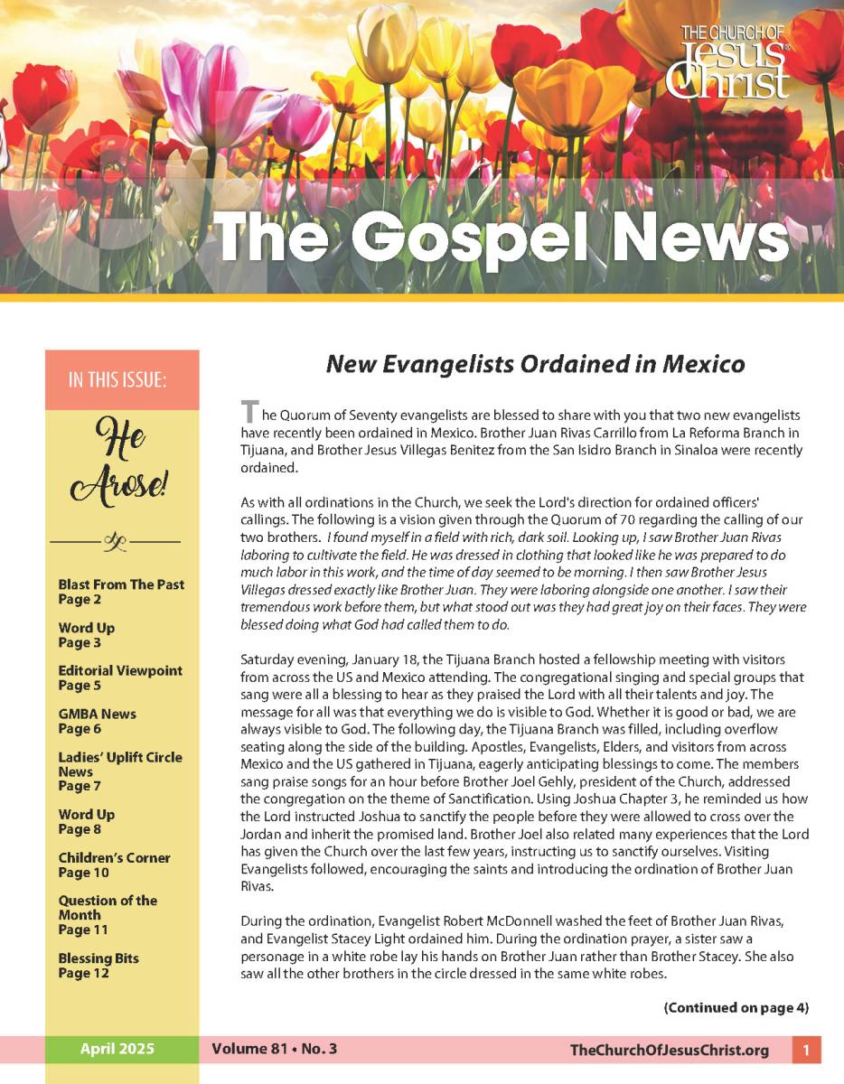 April Gospel News Cover