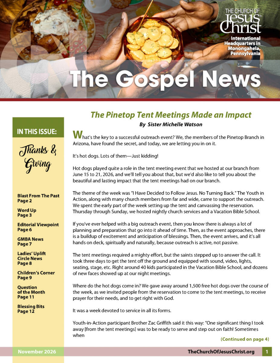 Gospel New November 2026 Cover