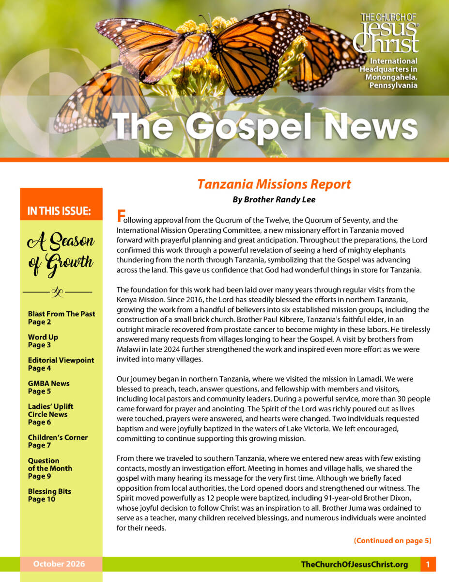 October Gospel News Image