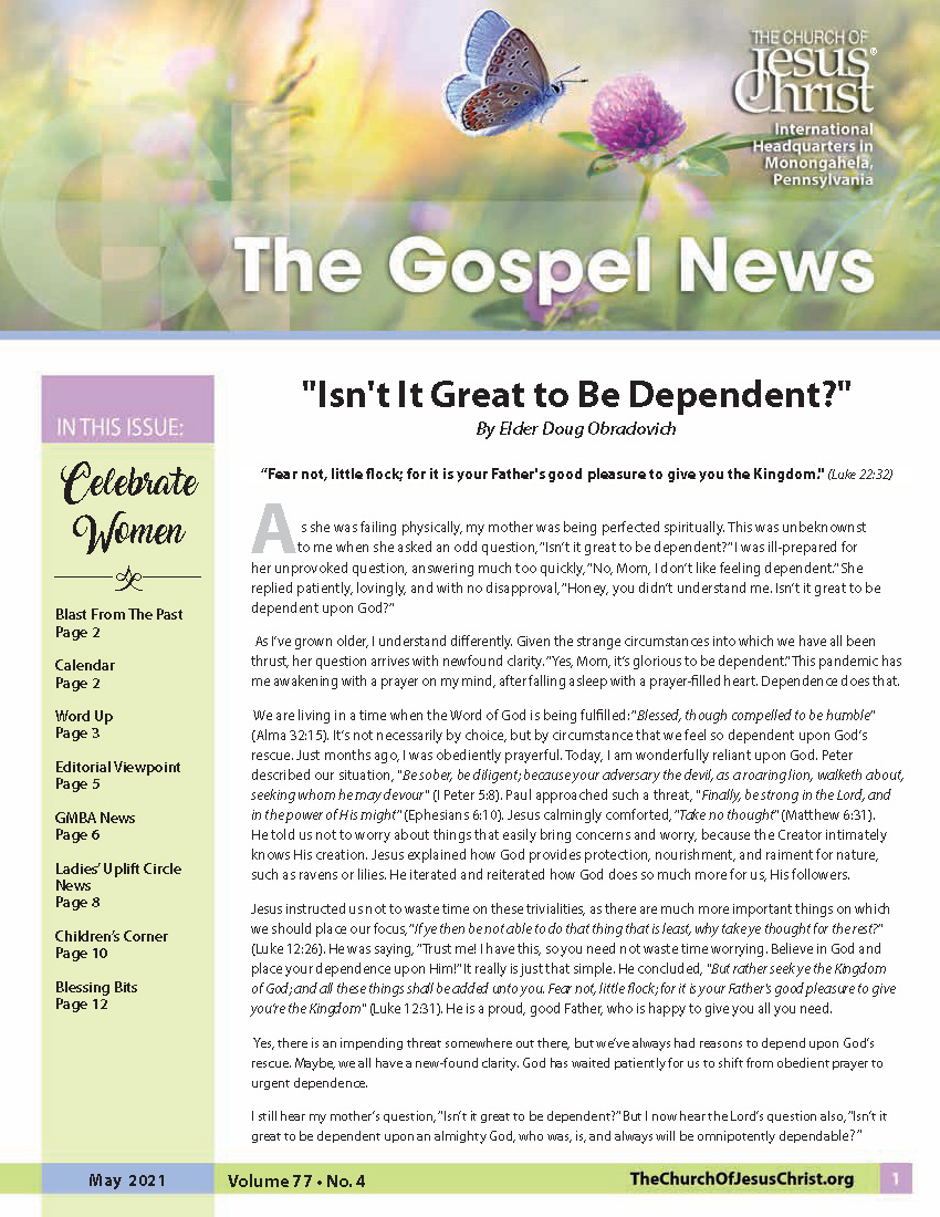 The Gospel News May 2021 Cover